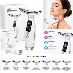  Масажер для шиї та обличчя з підігрівом NeckLift Pro 7 в 1 LED - мініатюра 2
