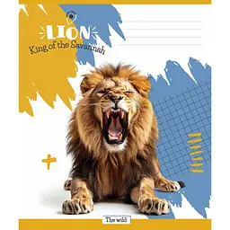 Зошит Школярик King of the Tropics 18 аркушів клітинка (018-3421K) - мініатюра 3