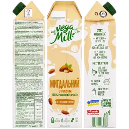 Молоко рослинне Vega Milk Мигдалеве з рисом 1,5% 950 мл   - мініатюра 2