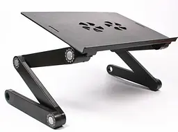 Столик - підставка для ноутбука з активним охолодженням Laptop Table T8 стіл-трансформер + 2 кулери - мініатюра 5