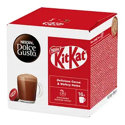 Набір суміш для приготування напою Nescafe Kit Kat Dolce Gusto суха ароматизована з молоком та какао 256 г (16 шт. х 16 г)