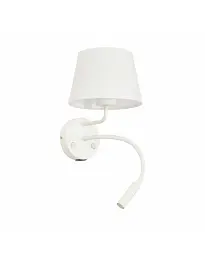 Бра, настінний світильник Tk Lighting 10204 Maja E27+G9 2x15+8W IP20 Wh