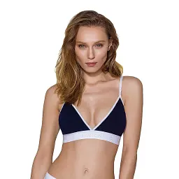 Спортивний топ із подвійними бретелями Passion PS007 TOP navy blue L