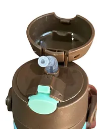 Термос-поїлка Stenson MT-2090-50 дитяча з трубочкою 350мл Коричнево синій - мініатюра 4
