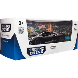 Автомодель TechnoDrive Lamborghini Revuelto матовий чорний (250934UBl) - мініатюра 13