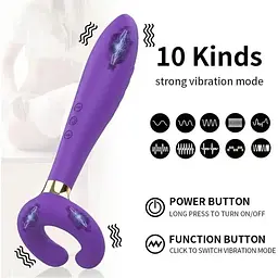 Член 3X Stimulator для клітора чорний,фіолетовий - мініатюра 5