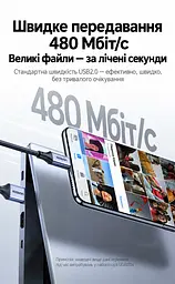 Кабель UGREEN L521 магнітний USB-A - USB-C 100 Вт 1 м темно-синій (55518) - мініатюра 5