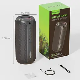 Портативна bluetooth колонка Zealot S32 Max з LED підсвічуванням чорний - мініатюра 4