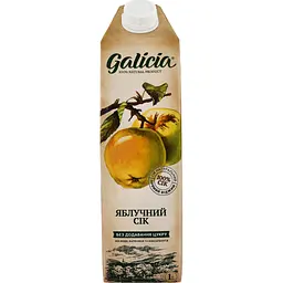 Сок Galicia яблочный неосвещенный пастеризованный 1 л