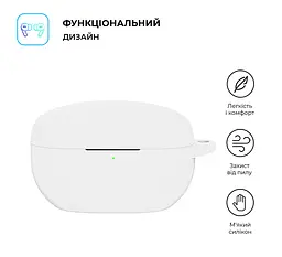 Силіконовий чохол для навушників Sony WF-1000XM5, Hang Case, білий, ультратонкий захисний кейс товщиною 2 мм, захист від подряпин, пилу та ударів, компактний, з карабіном для кріплення, ArmorStandart (ARM80456) - мініатюра 2
