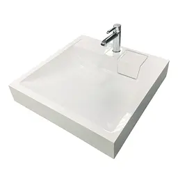 Умивальник на пральну машину без переливу Adamant Washer New White штучний камінь - мініатюра 6