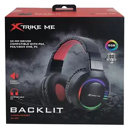 Дротова ігрова гарнітура Xtrike Me Gaming RGB Backlight GH-405, 2х3.5mm, USB, 2m, black - мініатюра 6