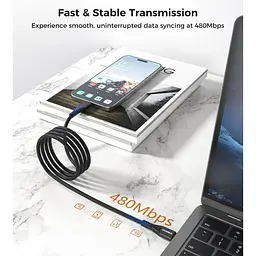 Кабель Choetech XCC-1008,USB 2.0, Power Delivery (PD), до 100 Ватт C-тато/C-тато, 1.8 м. (XCC-1008) - мініатюра 7