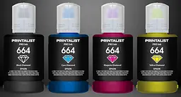 Комплект чорнил PRINTALIST 664 для Epson L110/L210/L300 4х140г B/C/M/Y (PL664SET4)