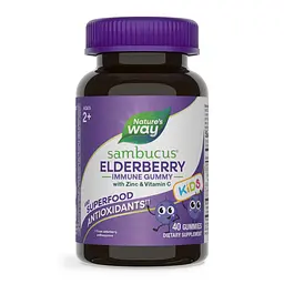 Дитячі жувальні вітаміни для імунітету з чорною бузиною Nature's Way (Sambucus Kids Immune Gummy) - 40 жувальних цукерок