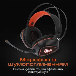 Навушники Meetion HP020 Black/Orange (MT-HP020-A) - мініатюра 4