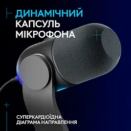 Мікрофон Logitech Yeti GX Dynamic RGB Black (988-000569) [123962] - мініатюра 7