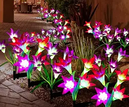 Садова сонячна LED лампа SuperLED у формі лілії - мініатюра 8