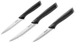 Набір ножів Essential, 3шт, нержавіюча сталь, пластик, чорний Tefal kuh0014557 - мініатюра 2