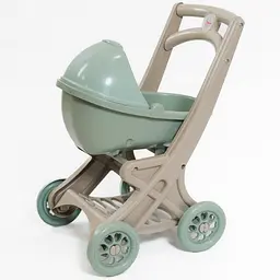 Коляска для ляльок з люлькою Doloni 0121/01eco бірюзовий - мініатюра 5
