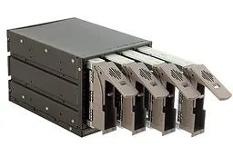 Зовнішня кишеня Chieftec SST-3141SAS 3x5.25" - 4x3.5" HDDs Hot-Swap Aluminium (SST-3141SAS) - мініатюра 2