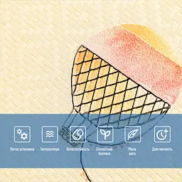 Панель стінова Sticker Wall 3D 700х700х4мм Повітряні кулі рогожка SW-00001973 - мініатюра 4