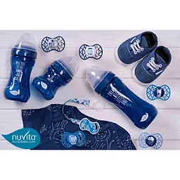 Дитяча пляшечка Nuvita 6031 Mimic Cool антиколікова 3+ 250 мл темно-синя NV6032NIGHTBLUE - мініатюра 3
