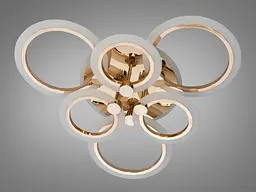 Люстра стельова LED Diasha AD8022/3+3G, 110W, 3200K-6500K, чорний метал, хай-тек, сучасний стиль, з пультом та диммером - мініатюра 4