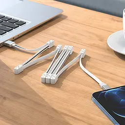 Дата кабель Hoco U103 Magnetic Absorption USB to Lightning (1m) White - мініатюра 4