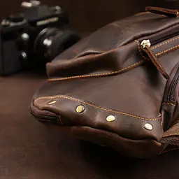 Шкіряна чоловіча vintage сумка через плече 20373 Vintage коричневий - мініатюра 10