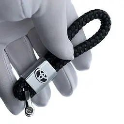 Стильний шкіряний брелок з логотипом Toyota - мініатюра 2