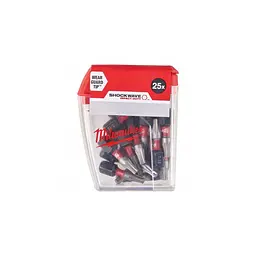 Біта SHOCKWAVE MILWAUKEE, PZ2, 25мм, (25 шт), пластикова коробка - мініатюра 2