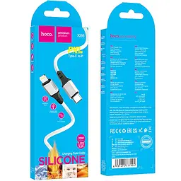 Дата кабель Hoco X86 Spear Type-C to Lightning 20W (1m) White - мініатюра 4