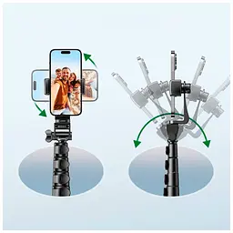 Штатив Ugreen LP680 Selfie Stick Tripod with Bluetooth Remote Black (15609) - мініатюра 12