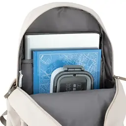 Рюкзак GoPack Education Teens 2 відділення 4 кишені 141L бежевий коричневий №GO26-141L-1 - мініатюра 9