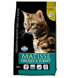 Сухий корм Farmina Matisse Adult Chicken & Turkey для дорослих котів, курка та індичка, 1.5 кг