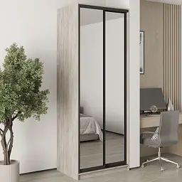 Шафа-купе дводверна MebelStar Стандарт BG 2 Дзеркала 90x60x240 см Аляска сірий (MBS-10353)