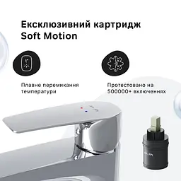 Змішувач для умивальника високий AM.PM Gem хром F90E92000 - мініатюра 4