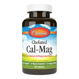 Вітаміни та мінерали Carlson Labs Chelated Cal-Mag, 60 капсул