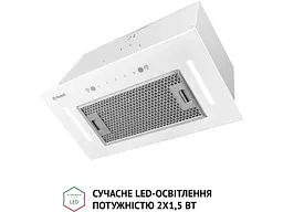 Витяжка Perfelli BIS 58844 WH 1200 LED - мініатюра 4