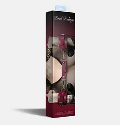 Наручники Feral Feelings - Hand Restraints, натуральна шкіра, бургунді Feral Feelings SO8257 97837 - мініатюра 2