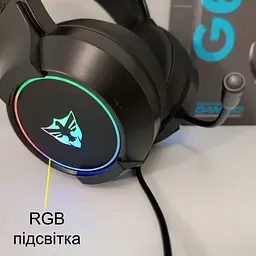 Навушники ігрові G606 USB з мікрофоном/регулюванням гучності та RGB підсвічуванням - мініатюра 2
