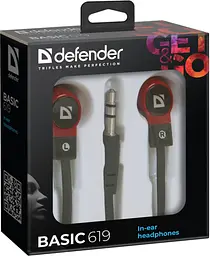 Навушники Defender Basic-619 black/red (63619) - мініатюра 2