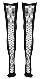 Панчохи Cottelli Legwear Thigh-high M/L (чорний) - мініатюра 6