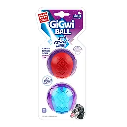 Іграшка для собак Gigwi Ball М'яч 6,5 см з Пищалкою Набір з 2 шт