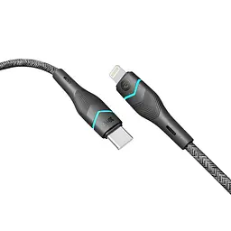 Кабель для зарядки USB Ridea RC-RL15 RGB Light Type-C to Lightning 30W 10V/3A 1.2 м Черный - миниатюра 5