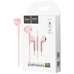 Пластикові навушники Hoco M55 у форм-факторі Apple EarPods рожеві 6957531099925 - мініатюра 5