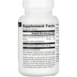 Аскорбіл пальмітат Source Naturals 500 мг 90 капсул - мініатюра 2