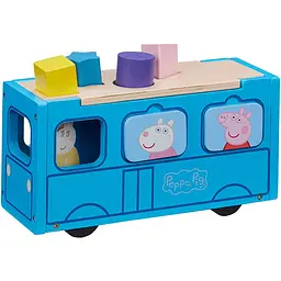 Дерев'яний ігровий набір-сортер Peppa Pig Шкільний автобус Пеппи (7222) - мініатюра 2