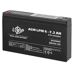 Акумулятор AGM LPM 6V - 7.2 Ah - мініатюра 4